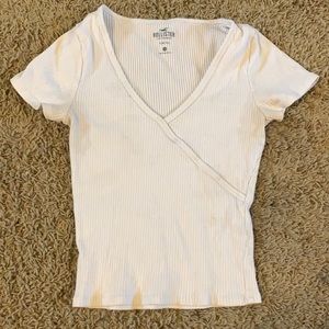 Hollister White Slim Tee